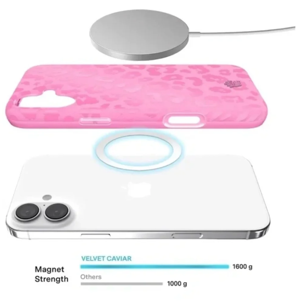 VELVET CAVIAR iphone 16 plus MagSafe Case- Even Hotter Pink Leopard